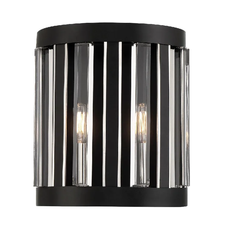 Low - Bay Industrial Lighting Fixtures for Small FactoriesMajestic Splendor 12 In. 2 Lights Wall Light Black & polished nickel Finish
