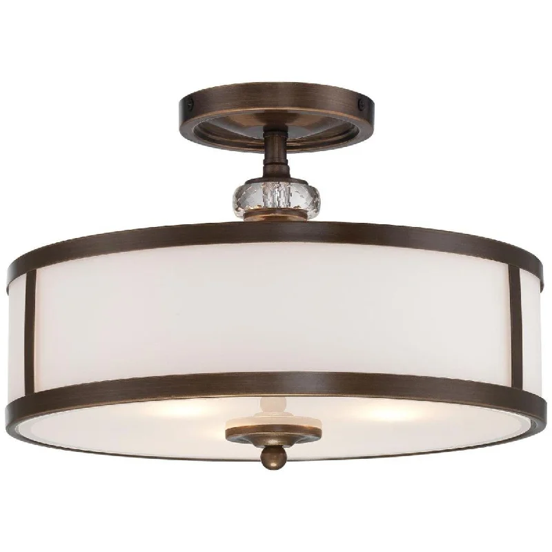 Industrial Lighting for Woodworking FactoriesThorndale 15 in. 3 Lights Semi flush Mount Light Dark Bronze finish Industrial Lighting for Woodworking FactoriesThorndale 15 in. 3 Lights Semi flush Mount Light Dark Bronze finish
