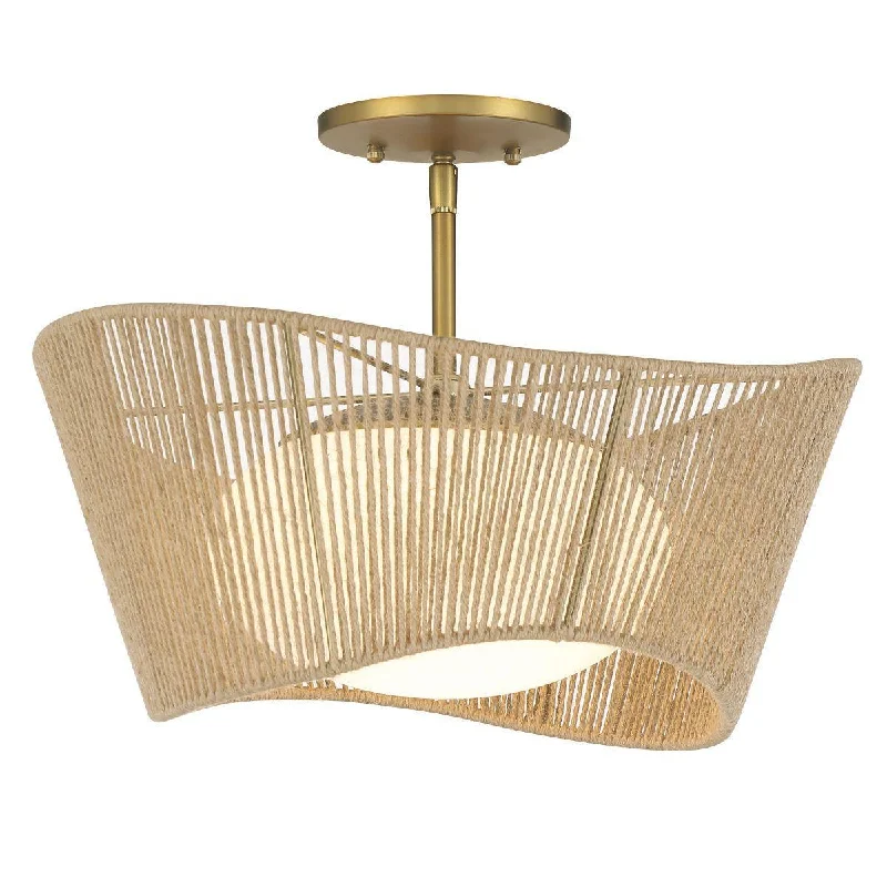 Color - Tunable Industrial Lighting for Special ApplicationsKey Largo 16 In. Semi flush Mount Light Brass Finish Color - Tunable Industrial Lighting for Special ApplicationsKey Largo 16 In. Semi flush Mount Light Brass Finish