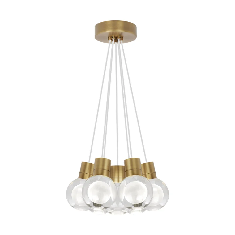 Track lighting with colored glass accentsMina 7-Light Pendant