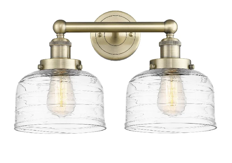 Industrial Pendant Lighting for Machine ShopsEdison Two Light Bath Vanity