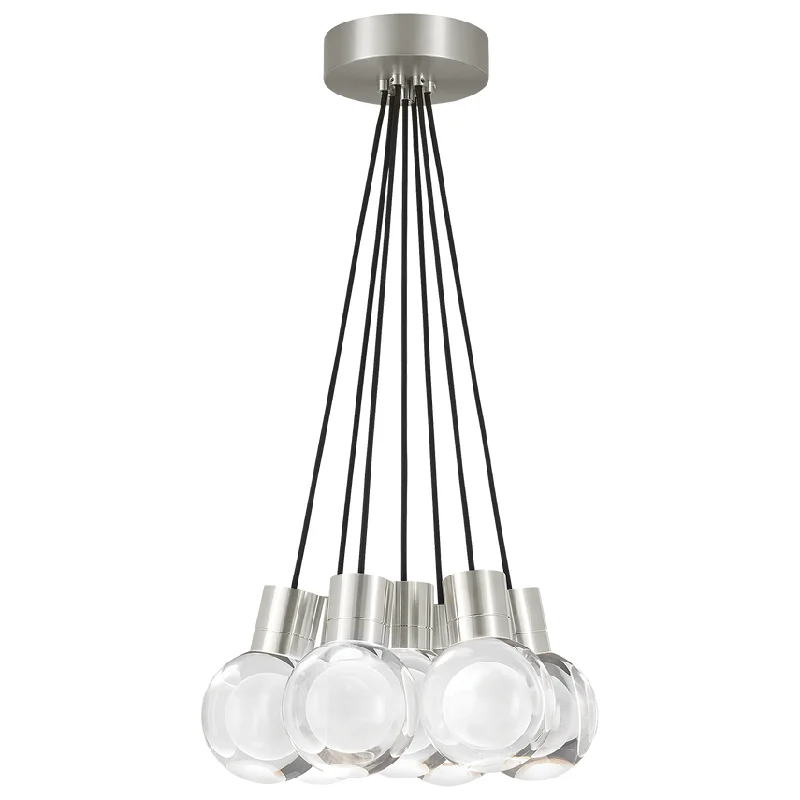 Track lighting with colored glass accentsMina 7-Light Pendant