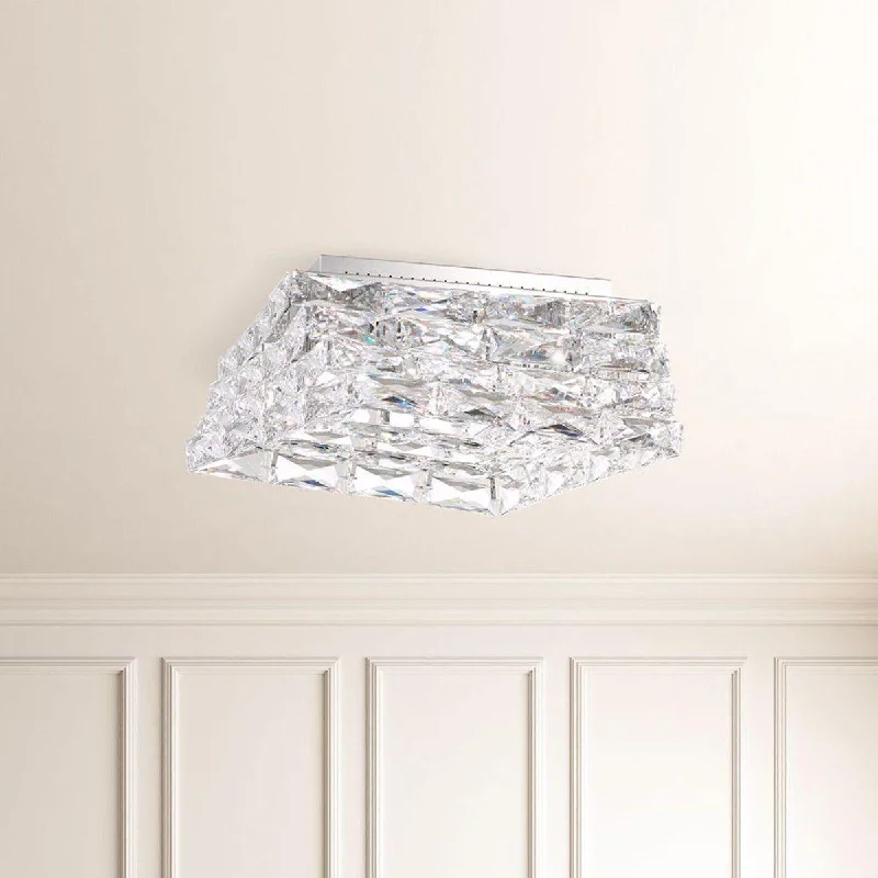 Industrial Wall - Mounted Lighting for Workshop WallsGlissando LED 16 in. Stainless Steel Semi Flush Mount Light with Crystals from Swarovski Industrial Wall - Mounted Lighting for Workshop WallsGlissando LED 16 in. Stainless Steel Semi Flush Mount Light with Crystals from Swarovski