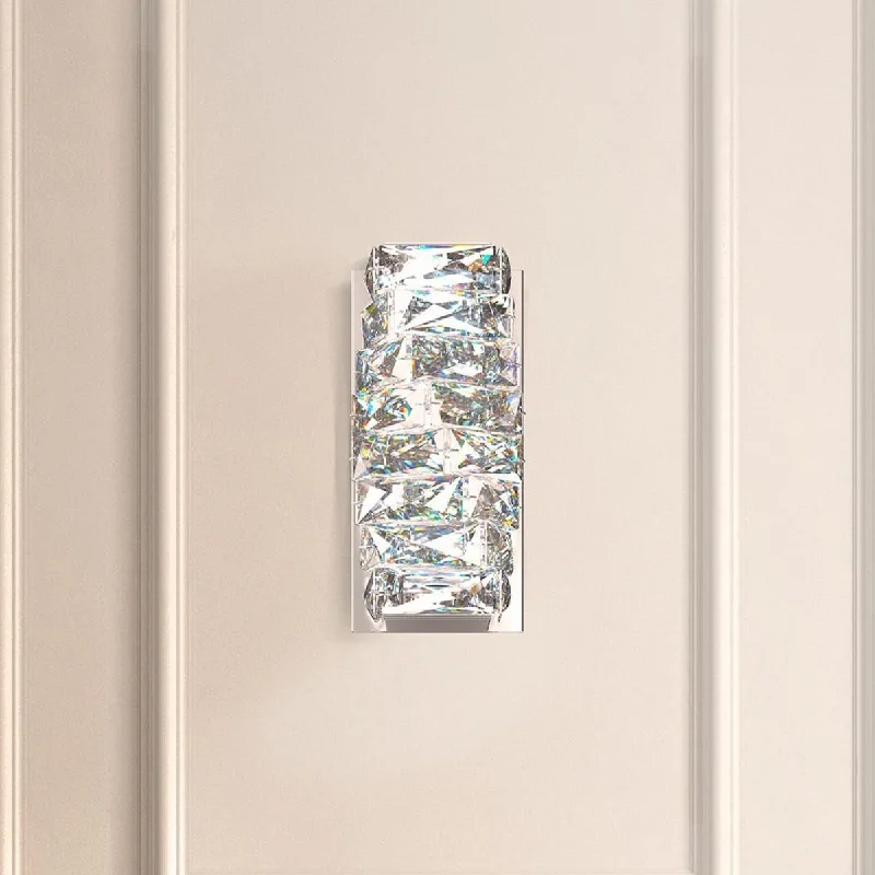 Industrial Area Lighting for Large Open SpacesGlissando LED 10 inch. Stainless Steel Wall Light with Crystals from Swarovski Industrial Area Lighting for Large Open SpacesGlissando LED 10 inch. Stainless Steel Wall Light with Crystals from Swarovski