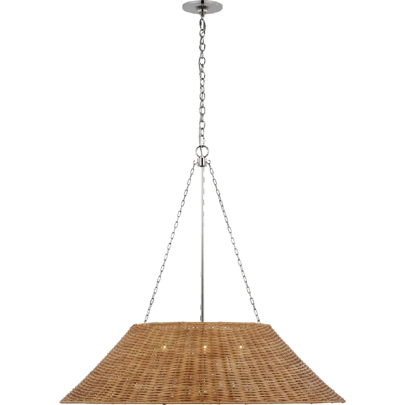 Track lighting with integrated LED driversCorinne Extra Large Woven Hanging Shade
