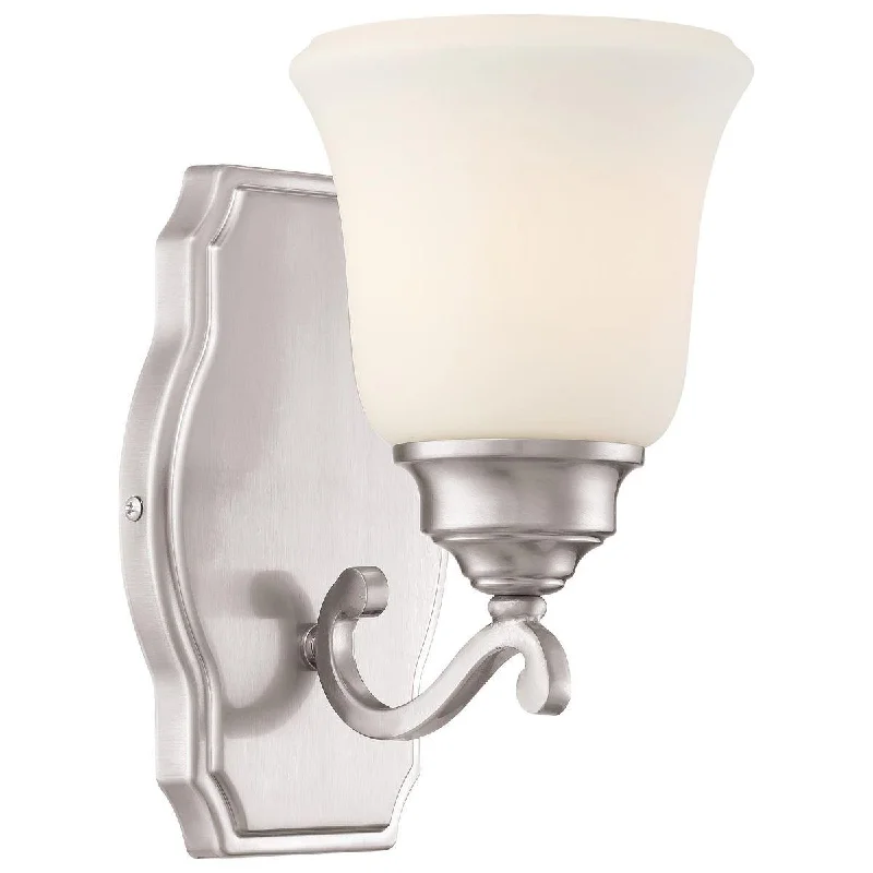 Industrial Ceiling - Mounted Lighting for Assembly PlantsSavannah Row 9 in. Wall Sconce Brushed Nickel finish Industrial Ceiling - Mounted Lighting for Assembly PlantsSavannah Row 9 in. Wall Sconce Brushed Nickel finish