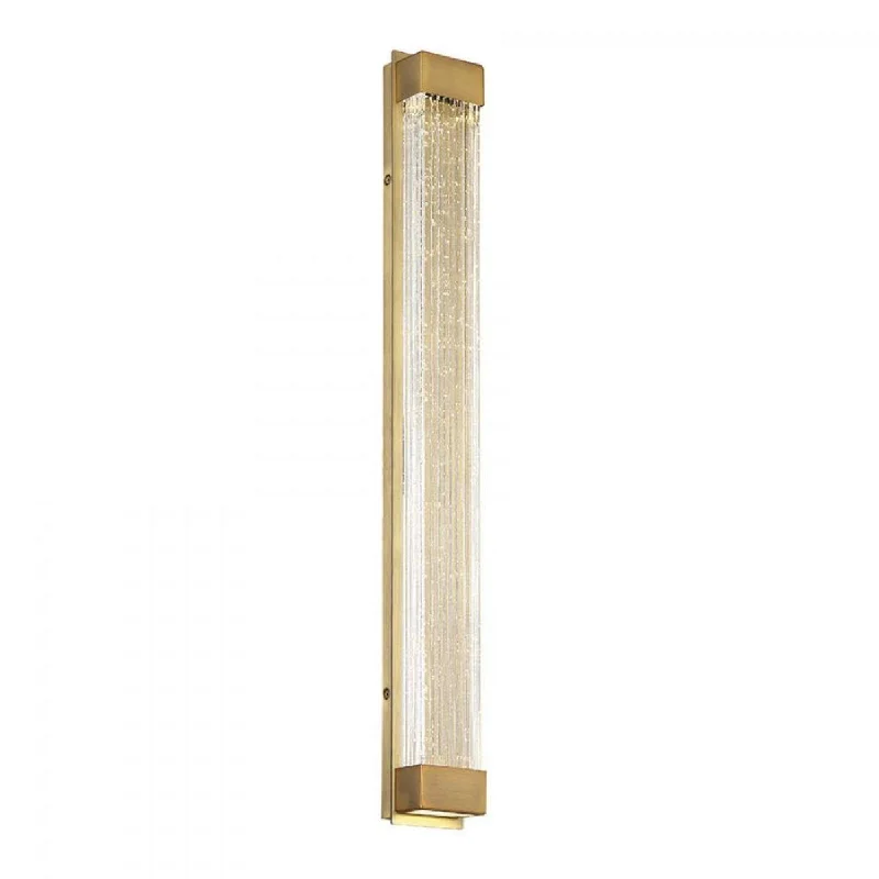 Energy - Efficient Industrial Lighting for Cost - SavingsTower 27 in. LED Wall Light Brass Finish