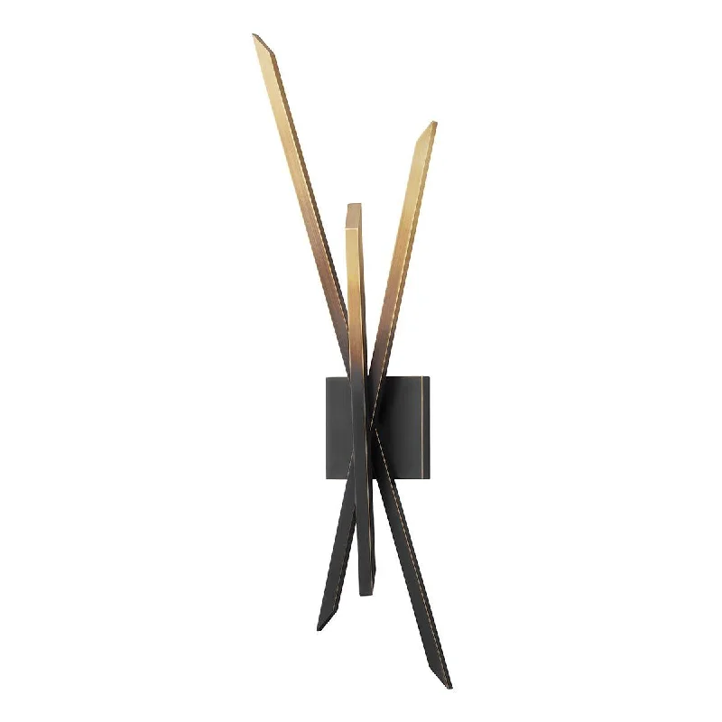 Waterproof Industrial Lighting for Wet AreasGANSEVOORT 28 in. LED Wall Light Brass finish