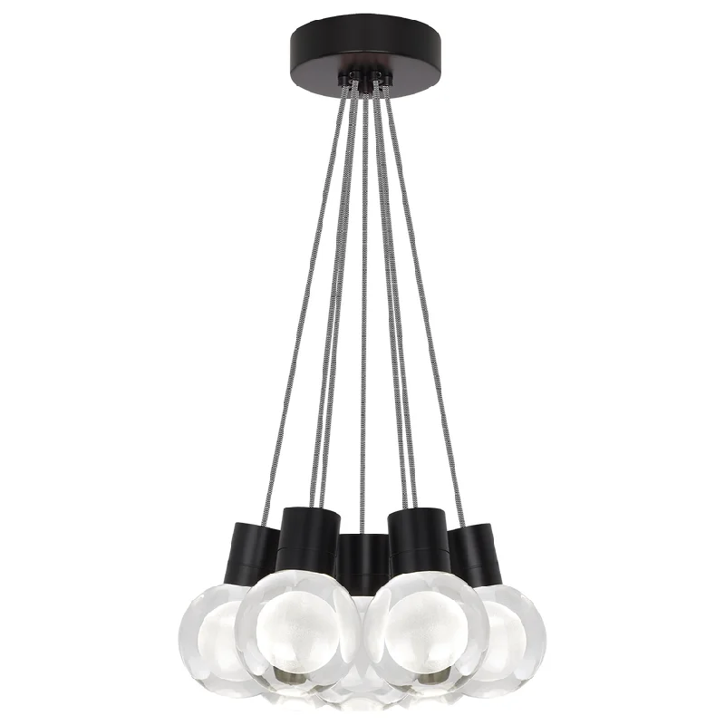 Track lighting with swivel heads for precise aimingMina 7-Light Pendant