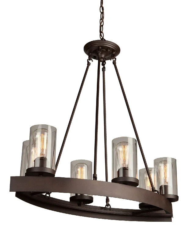 Rustic track lighting for farmhouse decorMenlo Park Oval Chandelier