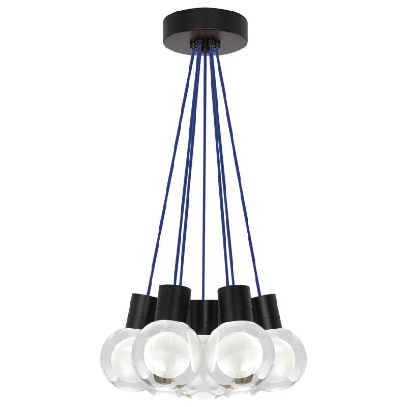 Track lighting with a decorative track designMina 7-Light Pendant