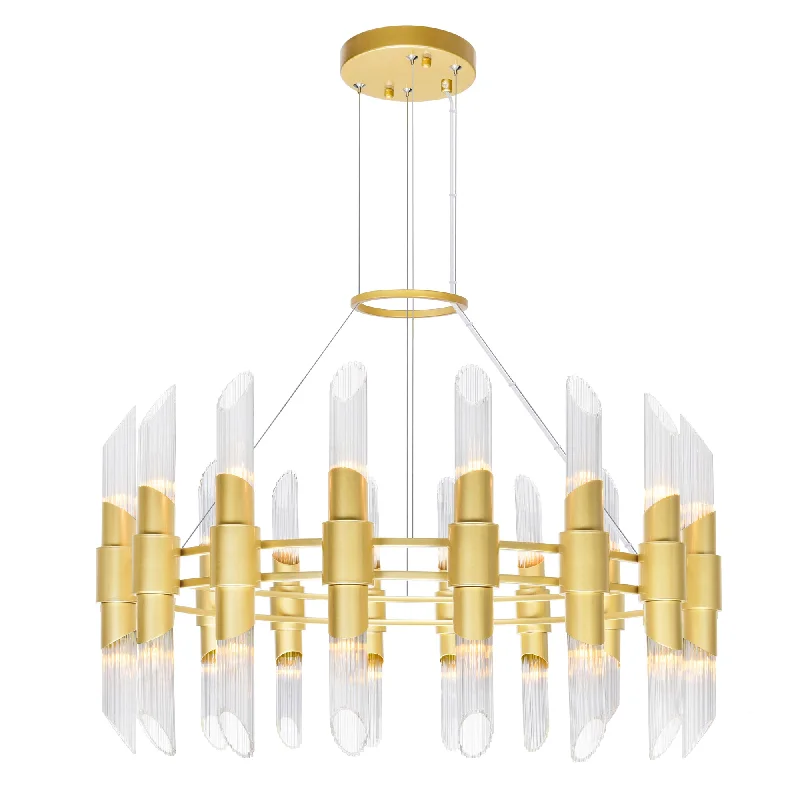 Chandeliers with Frosted Glass for a Softer Light DiffusionChandeliers with Frosted Glass for a Softer Light Diffusion1269P40-36-602
