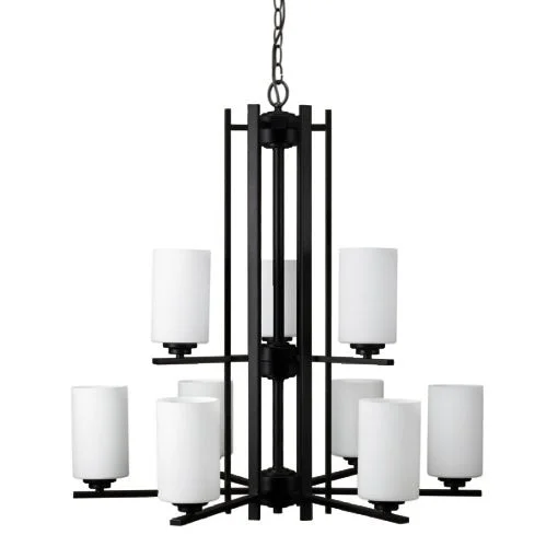 Chandeliers with Metal Frames in Gold FinishChandeliers with Metal Frames in Gold Finish129-609/BLK