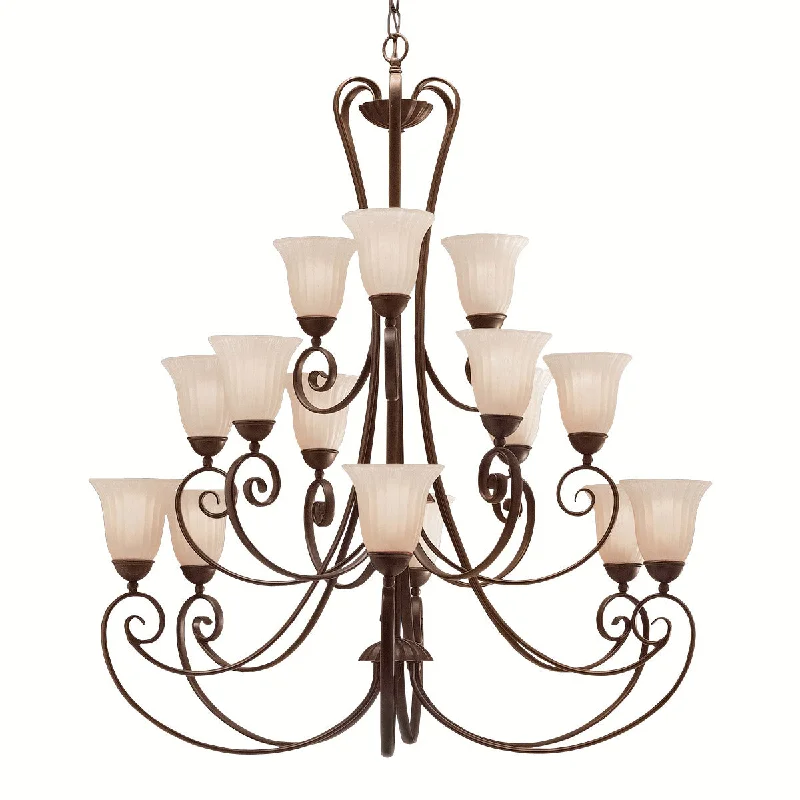 Art Deco Chandeliers for a Retro - Glam LookArt Deco Chandeliers for a Retro - Glam Look1829TZ - Willowmore 15 Light 42 inch Tannery Bronze Chandelier