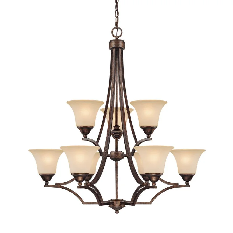 Chandeliers with Venetian Glass for a Luxurious LookChandeliers with Venetian Glass for a Luxurious Look4029RT-114 - 9 Light Chandelier, Rustic Finish