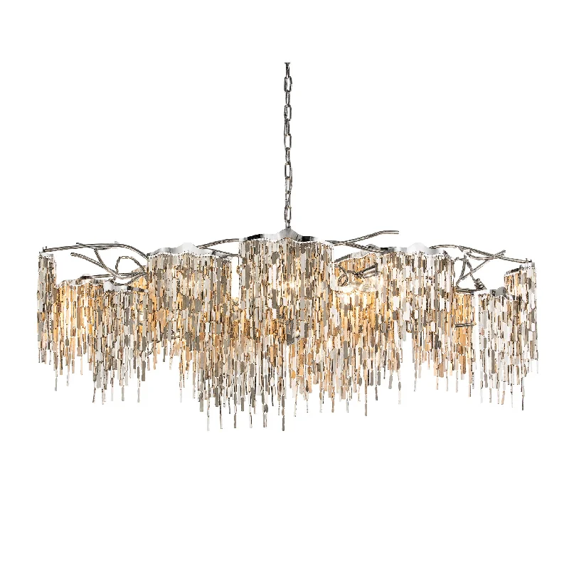 Chandeliers with Metal Frames in Bronze FinishChandeliers with Metal Frames in Bronze FinishArthur Oval Chandelier