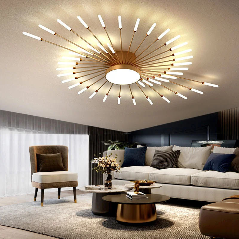 Chandeliers with Metal Frames in Black FinishChandeliers with Metal Frames in Black FinishModern Firework Ceiling Light LED Semi Flush With Magic Wand Chandeliers with Metal Frames in Black FinishChandeliers with Metal Frames in Black FinishModern Firework Ceiling Light LED Semi Flush With Magic Wand