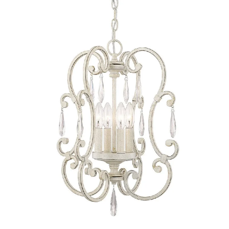 Rustic Wood Chandeliers for Country - Style HousesRustic Wood Chandeliers for Country - Style HousesChloe 4-light French White Mini Chandelier