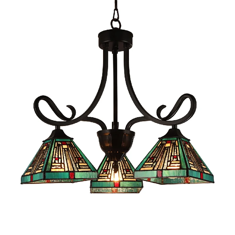 Mid - Century Modern Chandeliers for Vintage AppealMid - Century Modern Chandeliers for Vintage AppealChloe Lighting Ch3t359bm22-Dd3 Innes Mission Tiffany-Style Blackish Bronze 3 Light Mini Chandelier 22" Wide