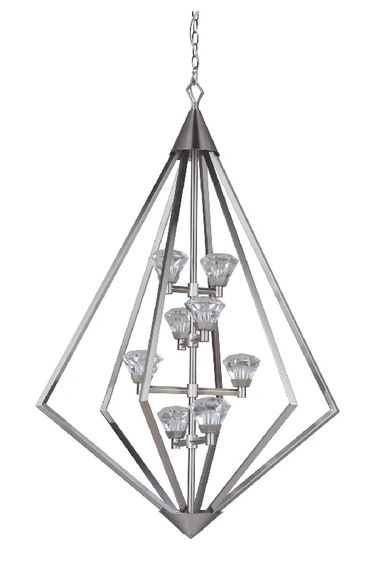 Rustic Wood Chandeliers for Country - Style HousesRustic Wood Chandeliers for Country - Style HousesCraftmade Radiante 49738-BNK-LED Chandelier Light - Brushed Polished Nickel