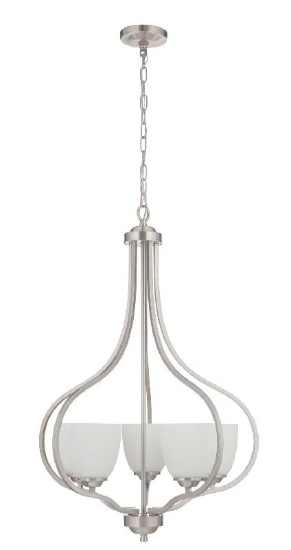 Bohemian - Style Beaded Chandeliers for Eclectic DecorBohemian - Style Beaded Chandeliers for Eclectic DecorCraftmade Serene 49935-BNK-WG Chandelier Light - Brushed Polished Nickel