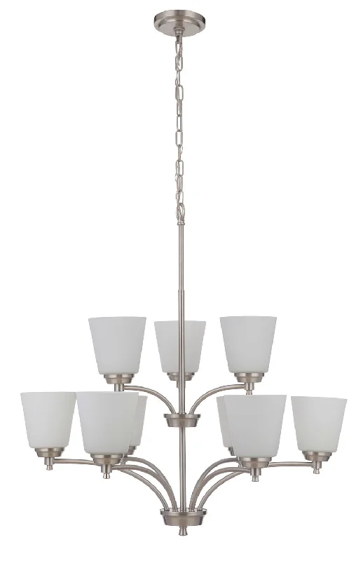 Chandeliers for High Ceilings to Fill Vertical SpaceChandeliers for High Ceilings to Fill Vertical SpaceCraftmade Tyler 50229-BNK-WG Chandelier Light - Brushed Polished Nickel