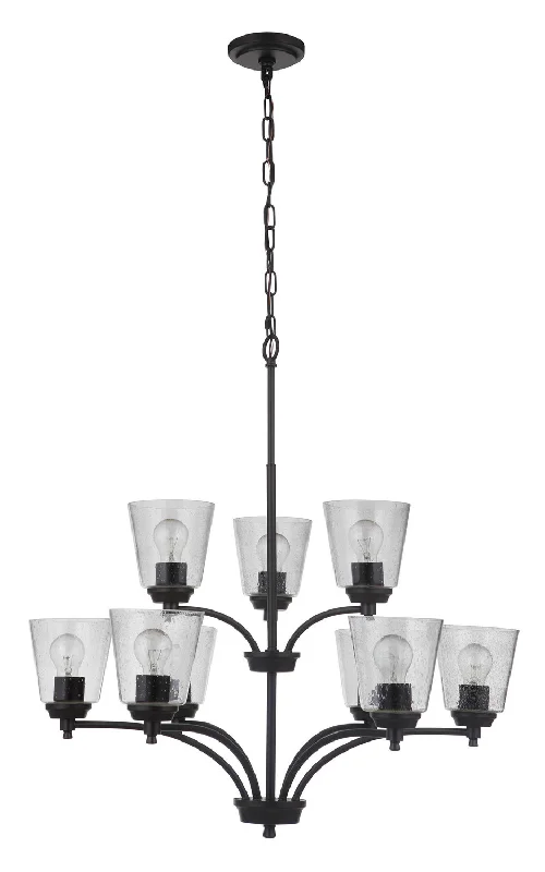 Chandeliers with Metal Frames in Gold FinishChandeliers with Metal Frames in Gold FinishCraftmade Tyler 50229-FB Chandelier Light - Flat Black