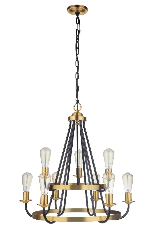 French Country Chandeliers with a Romantic AuraFrench Country Chandeliers with a Romantic AuraCraftmade Randolph 50329-FBSB Chandelier Light - Flat Black/Satin Brass