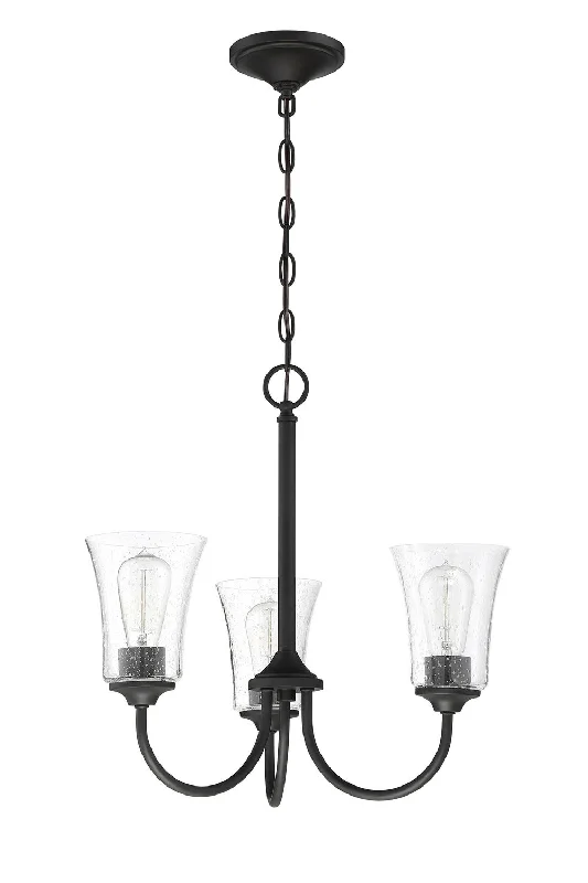Chandeliers with Clear Crystal for a Sparkling EffectChandeliers with Clear Crystal for a Sparkling EffectCraftmade Gwyneth 50423-FB Chandelier Light - Flat Black