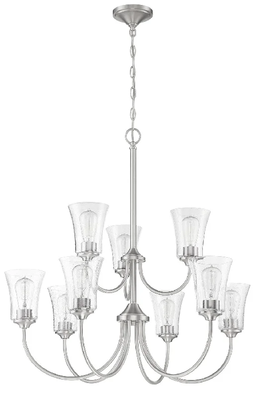 Chandeliers with Metal Frames in Silver FinishChandeliers with Metal Frames in Silver FinishCraftmade Gwyneth 50429-BNK Chandelier Light - Brushed Polished Nickel