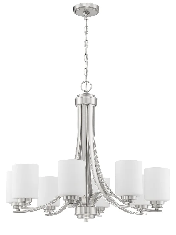 French Country Chandeliers with a Romantic AuraFrench Country Chandeliers with a Romantic AuraCraftmade Bolden 50528-BNK-WG Chandelier Light - Brushed Polished Nickel