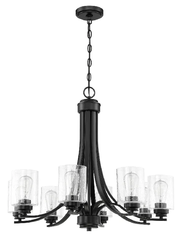 Chandeliers with Colored Glass for a Splash of ColorChandeliers with Colored Glass for a Splash of ColorCraftmade Bolden 50528-FB Chandelier Light - Flat Black