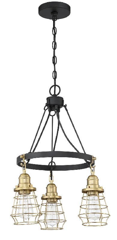 Ceiling - Mounted Chandeliers for Standard CeilingsCeiling - Mounted Chandeliers for Standard CeilingsCraftmade Thatcher 50623-FBSB Chandelier Light - Flat Black/Satin Brass
