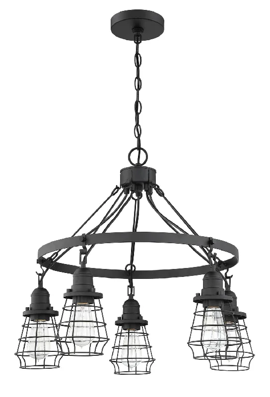 Chandeliers with Metal Frames in Gold FinishChandeliers with Metal Frames in Gold FinishCraftmade Thatcher 50625-FB Chandelier Light - Flat Black