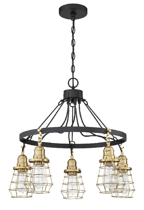 Chandeliers with Pendant Lights for a Stylish LookChandeliers with Pendant Lights for a Stylish LookCraftmade Thatcher 50625-FBSB Chandelier Light - Flat Black/Satin Brass