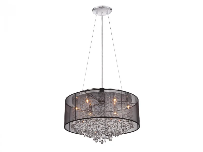 Chandeliers with Clear Crystal for a Sparkling EffectChandeliers with Clear Crystal for a Sparkling EffectHF1505-BLK - 6LT G9 CRYSTAL BLK CHANDELIER