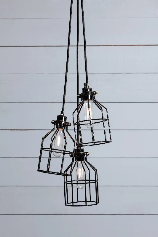 Chandeliers with Adjustable Arms for Directional LightingChandeliers with Adjustable Arms for Directional LightingIndustrial Chandelier - Black Wire Cage - 3 Light Cluster Chandeliers with Adjustable Arms for Directional LightingChandeliers with Adjustable Arms for Directional LightingIndustrial Chandelier - Black Wire Cage - 3 Light Cluster