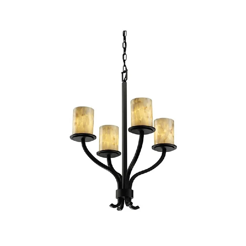 Chandeliers with Pendant Lights for a Stylish LookChandeliers with Pendant Lights for a Stylish LookJustice Design Alabaster Rocks! Sonoma Black Chandelier, Cylinder with Flat Rim Shade