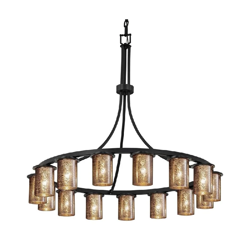 Chandeliers with Multiple Lights for Maximum IlluminationChandeliers with Multiple Lights for Maximum IlluminationJustice Design Fusion Dakota 15-light Matte Black Downlight Chandelier, Mercury Glass Cylinder w/ Flat Rim Shade Chandeliers with Multiple Lights for Maximum IlluminationChandeliers with Multiple Lights for Maximum IlluminationJustice Design Fusion Dakota 15-light Matte Black Downlight Chandelier, Mercury Glass Cylinder w/ Flat Rim Shade