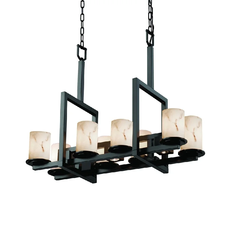 Mini Chandeliers for Adding Charm to Small SpacesMini Chandeliers for Adding Charm to Small SpacesJustice Design LumenAria Dakota 8-light Matte Black Chandelier, Faux Alabaster Cylinder w/ Flat Rim Shade