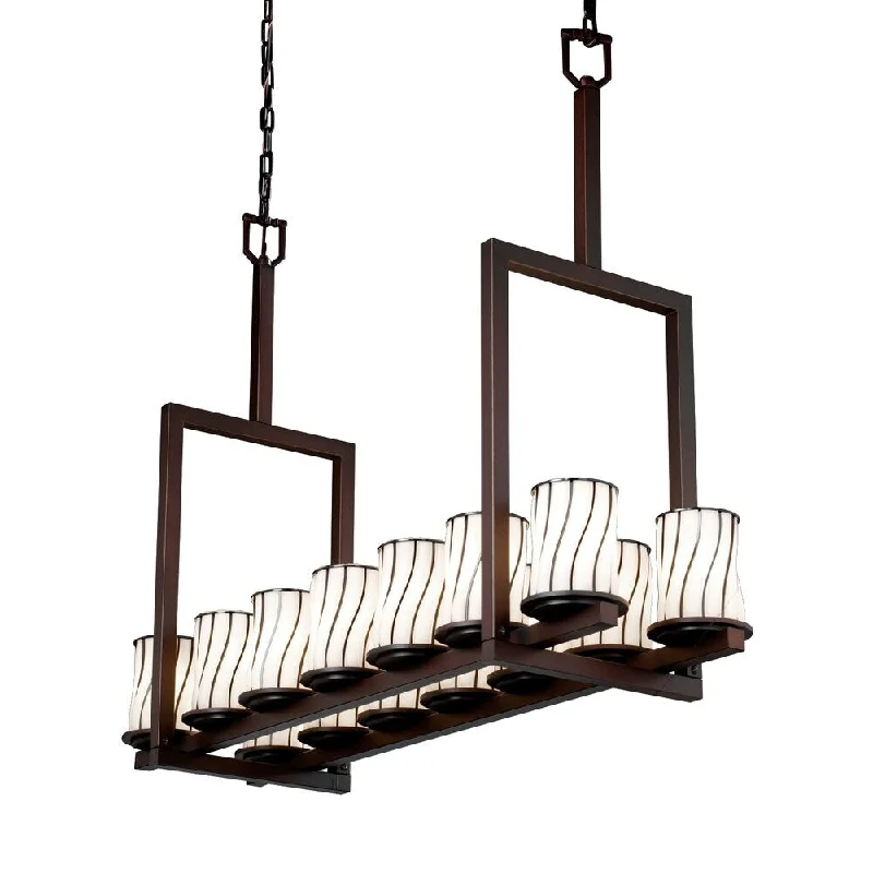 Small Chandeliers for Compact RoomsSmall Chandeliers for Compact RoomsJustice Design Wire Glass Dakota Dark Bronze 14-light Chandelier, Opal Cylinder Shade with Flat Rim and Swirl Cage Small Chandeliers for Compact RoomsSmall Chandeliers for Compact RoomsJustice Design Wire Glass Dakota Dark Bronze 14-light Chandelier, Opal Cylinder Shade with Flat Rim and Swirl Cage