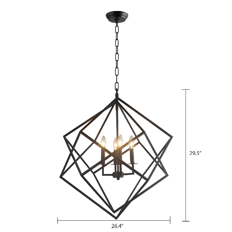 Chandeliers with Candle - Style Bulbs for a Classic AestheticChandeliers with Candle - Style Bulbs for a Classic AestheticLZC38-4BK