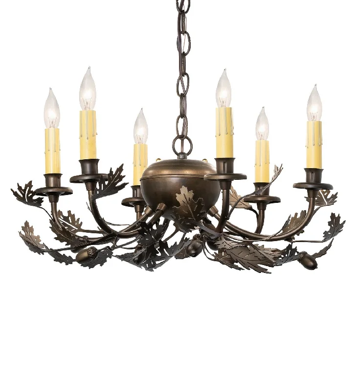 Minimalist Chandeliers for Sleek and Simple InteriorsMinimalist Chandeliers for Sleek and Simple InteriorsOak Leaf & Acorn Six Light Chandelier
