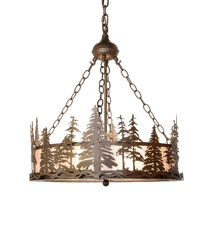 Chandeliers with Metal Frames in Copper FinishChandeliers with Metal Frames in Copper FinishTall Pines Four Light Pendant