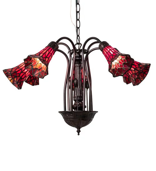 Industrial Iron Chandeliers for Loft - Inspired SpacesIndustrial Iron Chandeliers for Loft - Inspired SpacesStained Glass Pond Lily Seven Light Chandelier
