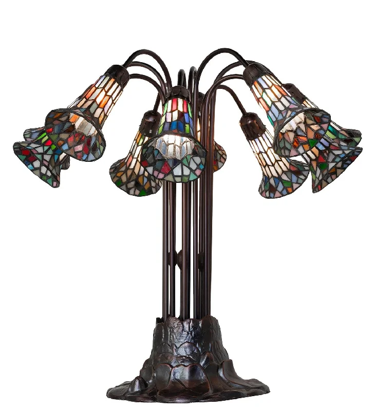 Chandeliers for Dining Rooms to Set the Mood for MealsChandeliers for Dining Rooms to Set the Mood for MealsStained Glass Pond Lily Ten Light Table Lamp