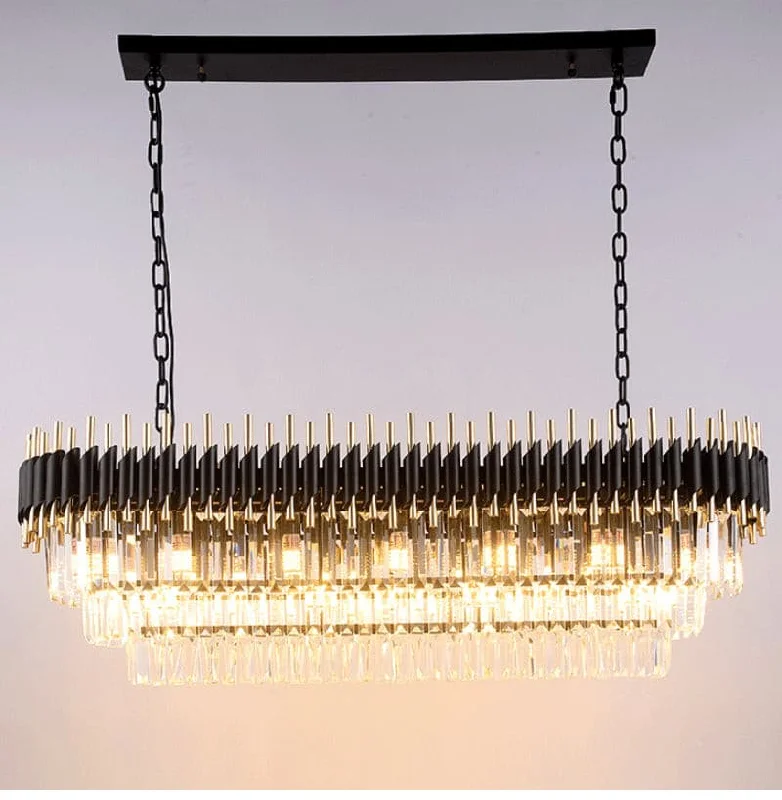 Chandeliers with Adjustable Height for Custom InstallationChandeliers with Adjustable Height for Custom InstallationLuxury Modern Chandelier Oval Shape Black Matte Towered Crystal Pendants Chandeliers with Adjustable Height for Custom InstallationChandeliers with Adjustable Height for Custom InstallationLuxury Modern Chandelier Oval Shape Black Matte Towered Crystal Pendants