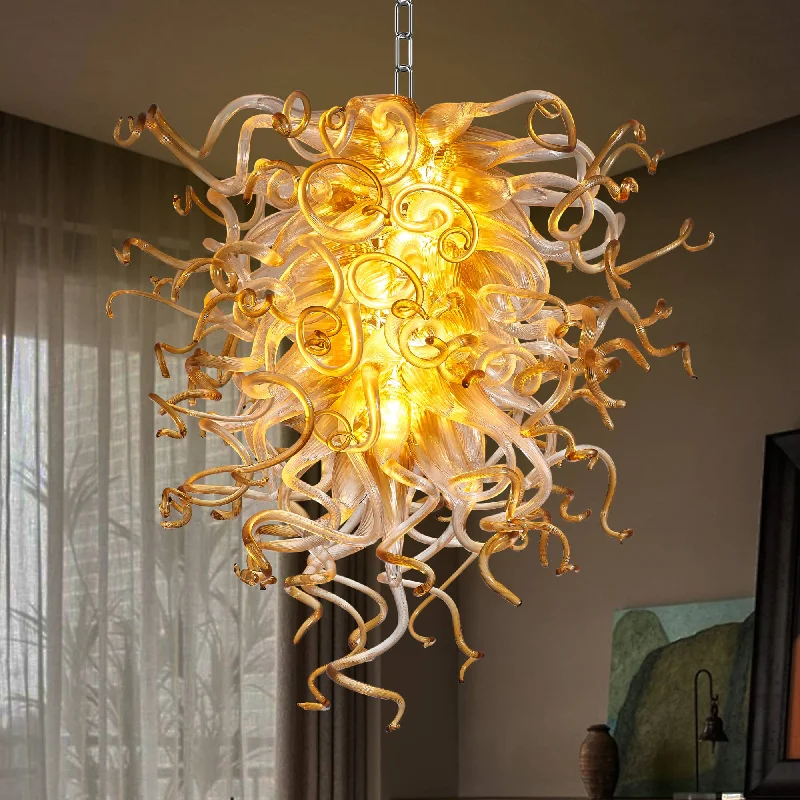 Modern Crystal Chandeliers for Contemporary HomesModern Crystal Chandeliers for Contemporary HomesChihuly Style Chandelier Murano Clear Glass With Amber Tip Modern Crystal Chandeliers for Contemporary HomesModern Crystal Chandeliers for Contemporary HomesChihuly Style Chandelier Murano Clear Glass With Amber Tip