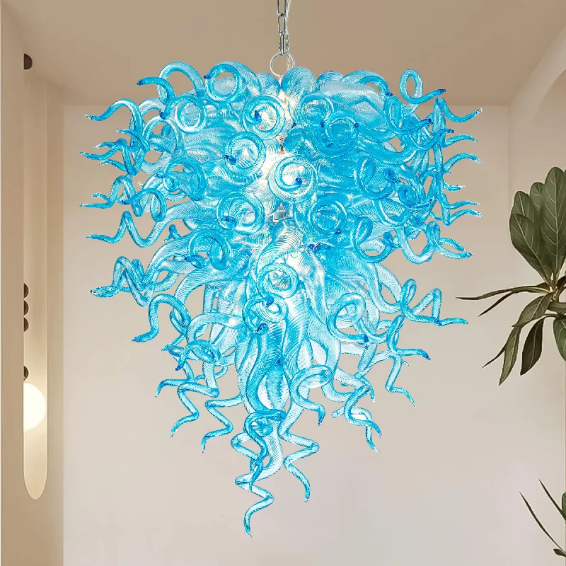Chandeliers with Clear Crystal for a Sparkling EffectChandeliers with Clear Crystal for a Sparkling EffectChihuly Style Murano Glass Chandelier Light Blue D28"XH32" Chandeliers with Clear Crystal for a Sparkling EffectChandeliers with Clear Crystal for a Sparkling EffectChihuly Style Murano Glass Chandelier Light Blue D28"XH32"