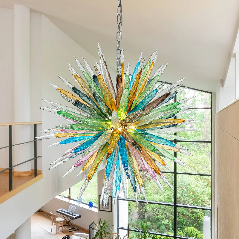 Chandeliers with Multiple Lights for Maximum IlluminationChandeliers with Multiple Lights for Maximum IlluminationSputnik Murano Blown Glass Chandelier Multi-Colors Icicle Spikes Chandeliers with Multiple Lights for Maximum IlluminationChandeliers with Multiple Lights for Maximum IlluminationSputnik Murano Blown Glass Chandelier Multi-Colors Icicle Spikes